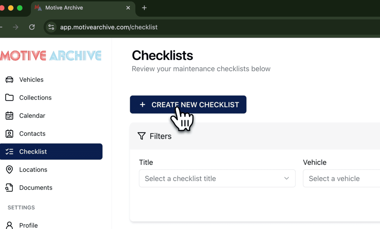 Creating Checklists
